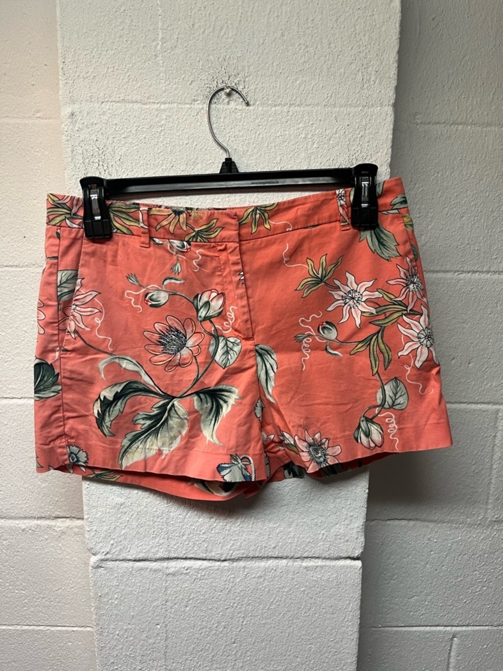 Ann Taylor Coral Floral Bermuda Shorts